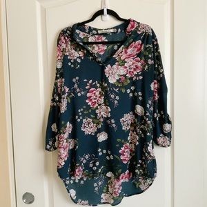 Flora and blue blouse by Liberty love size XL